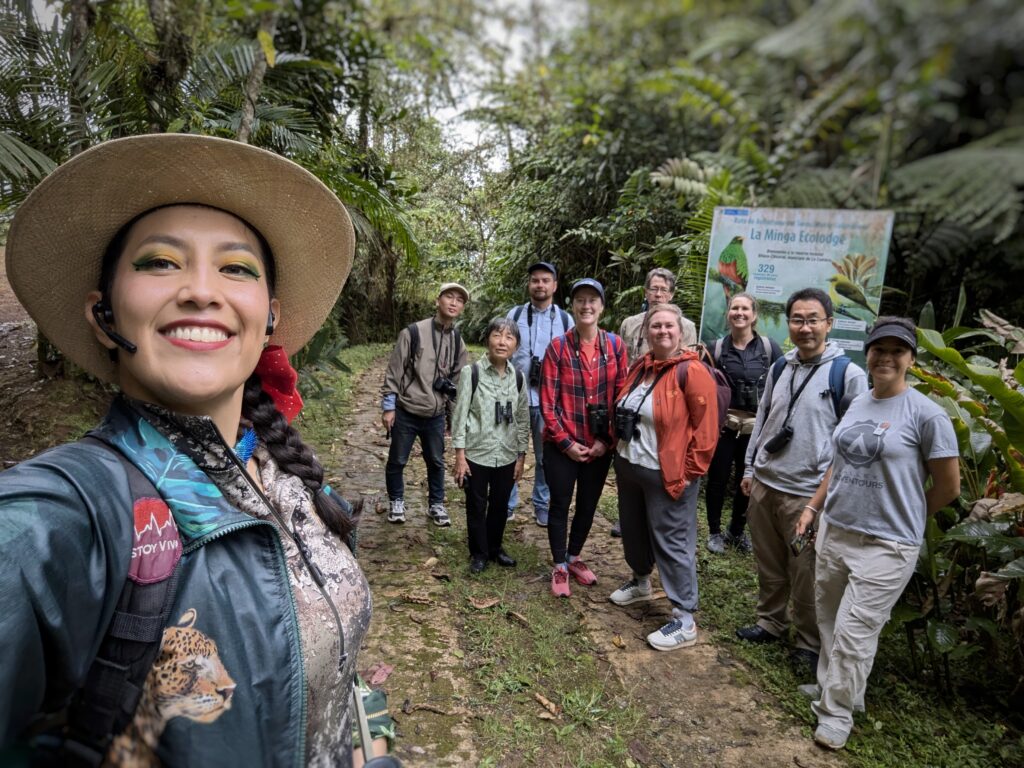 Asherita as guide during COP 16 with birders from Iceland, Asia and the UK.